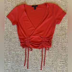 FOREVER 21 Ruched Crop Top